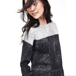 banana republic • colorblock sweater in gray • s